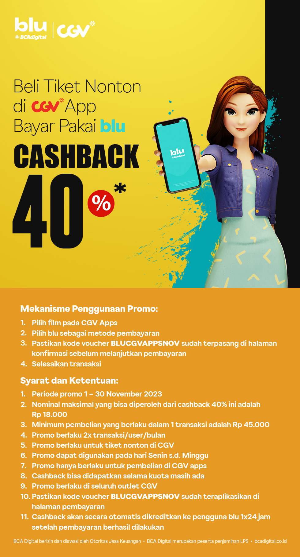 Beli Tiket Nonton Di Cgv App Bayar Pakai Blu Cashback 40 Cgv Cinemas 1253